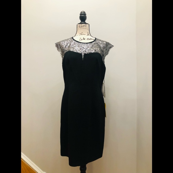 karen millen black and silver dress Vintage Karen Millen England Black & Silver Grey